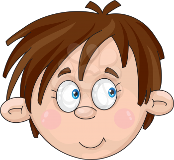 Royalty Free Clipart Image of a Boy's Face