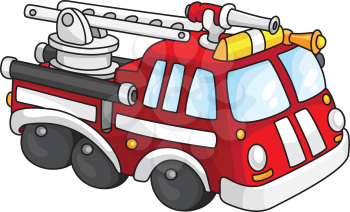 Royalty Free Clipart Image of a Fire Engine