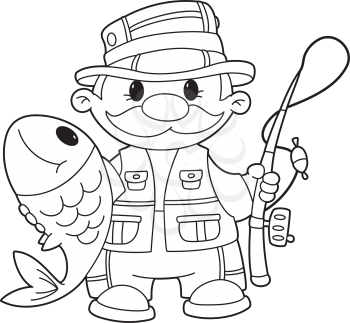 Royalty Free Clipart Image of an Angler