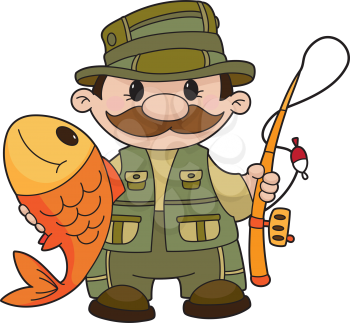 Royalty Free Clipart Image of an Angler