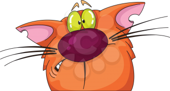 Royalty Free Clipart Image of a Cat's Head