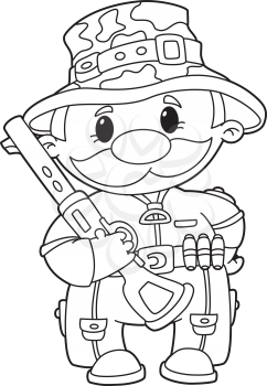 Royalty Free Clipart Image of a Hunter