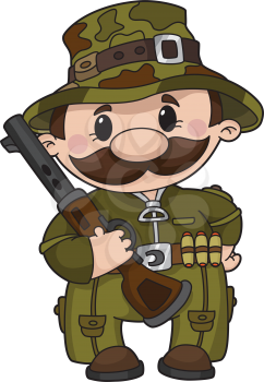 Royalty Free Clipart Image of a Hunter