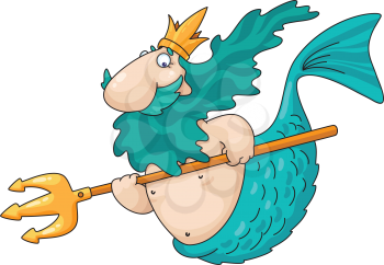 Royalty Free Clipart Image of a Merman