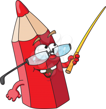 Royalty Free Clipart Image of a Teaching Pencil