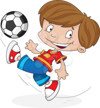 illustration of a boy with a ball