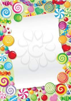 illustration of a candy card
