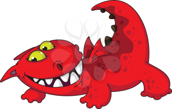 illustration of a comic dragon