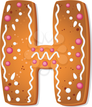 Royalty Free Clipart Image of a Gingerbread H