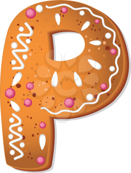 Royalty Free Clipart Image of a Gingerbread P