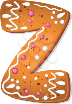 illustration of a cookies letter Z