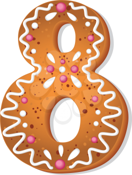 illustration of a cookies number eight
