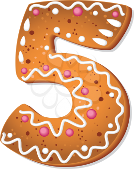 illustration of a cookies number five