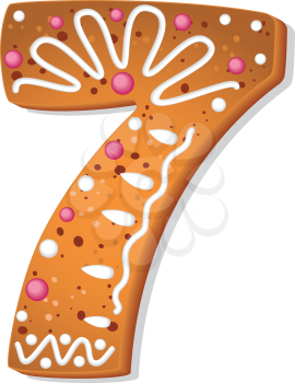 illustration of a cookies number seven