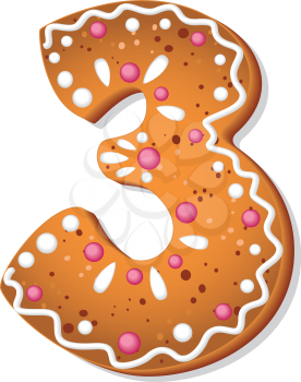 illustration of a cookies number three