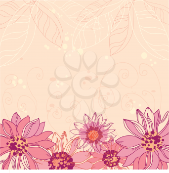 illustration of a cute flowers background