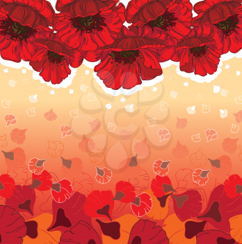 illustration of a cute poppies card