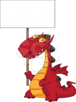 illustration of a dragon and blank