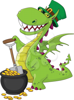 illustration of a dragon Leprechaun