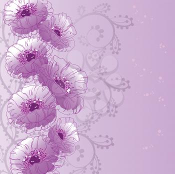 illustration of a flowers card