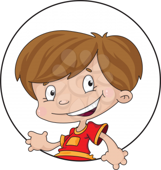 illustration of a funny boy сircle