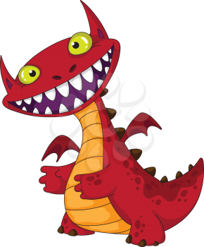 illustration of a laughing dragon