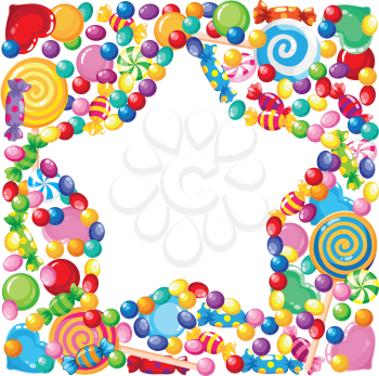 illustration of a candy star 