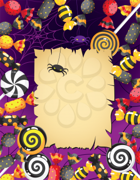 illustration of a Halloween sweets card
