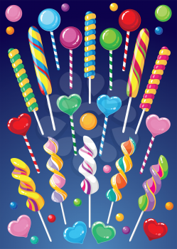 illustration of a lollipops set