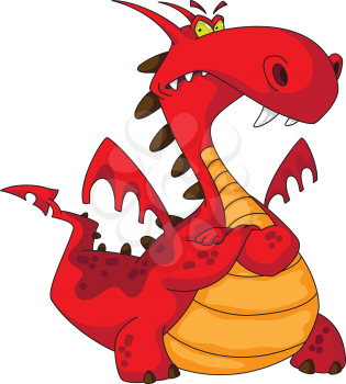 illustration of a red dragon