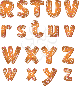 illustration of a cake letters set RZ