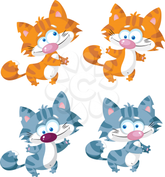 illustration of a cat set