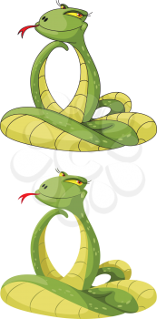 illustration of a cute snake