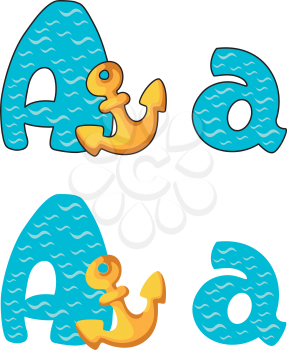 illustration of a letter A anchor