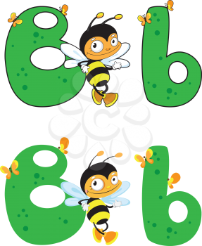 illustration of a letter B bee