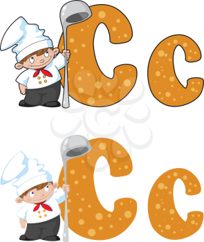 illustration of a letter C cook
