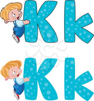 illustration of a letter K kid