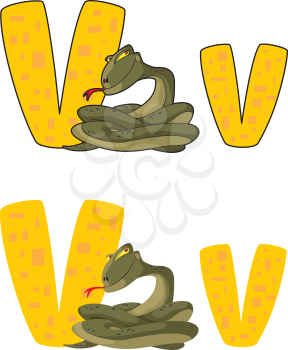 illustration of a letter V viper