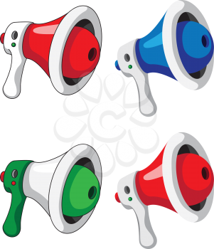 illustration of a megaphone set
