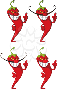 illustration of a pepper set