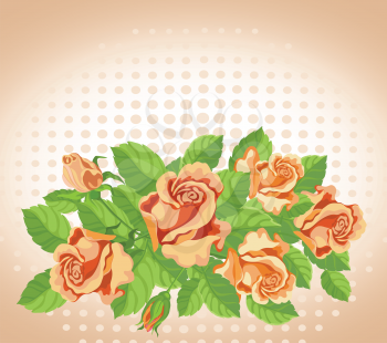 illustration of a roses card fine