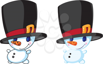 illustration of a small snowman
