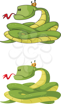 illustration of a snake set