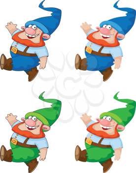 illustration of a walking gnome