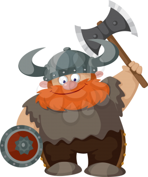 illustration of a cartoon viking