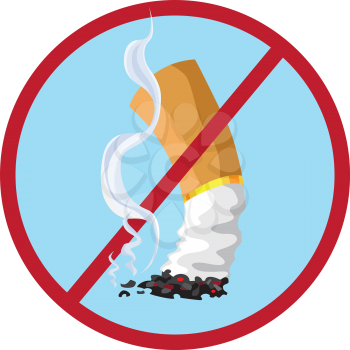 illustration of a no smoking