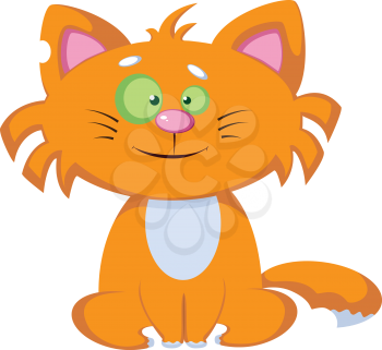 illustration of a smile comic cat