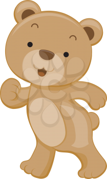 Royalty Free Clipart Image of a Little Bear