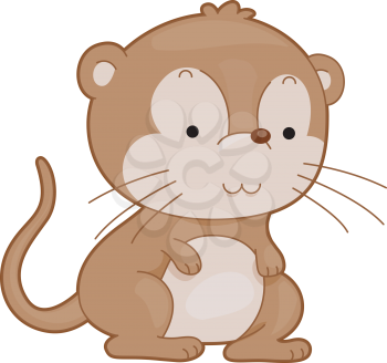 Royalty Free Clipart Image of a Gerbil