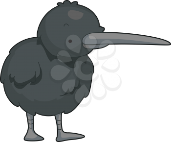 Royalty Free Clipart Image of a Kiwi